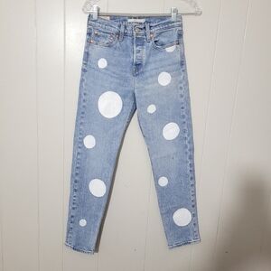 Levi's Wedgie Polka Dots Women's Size 25